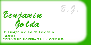 benjamin golda business card